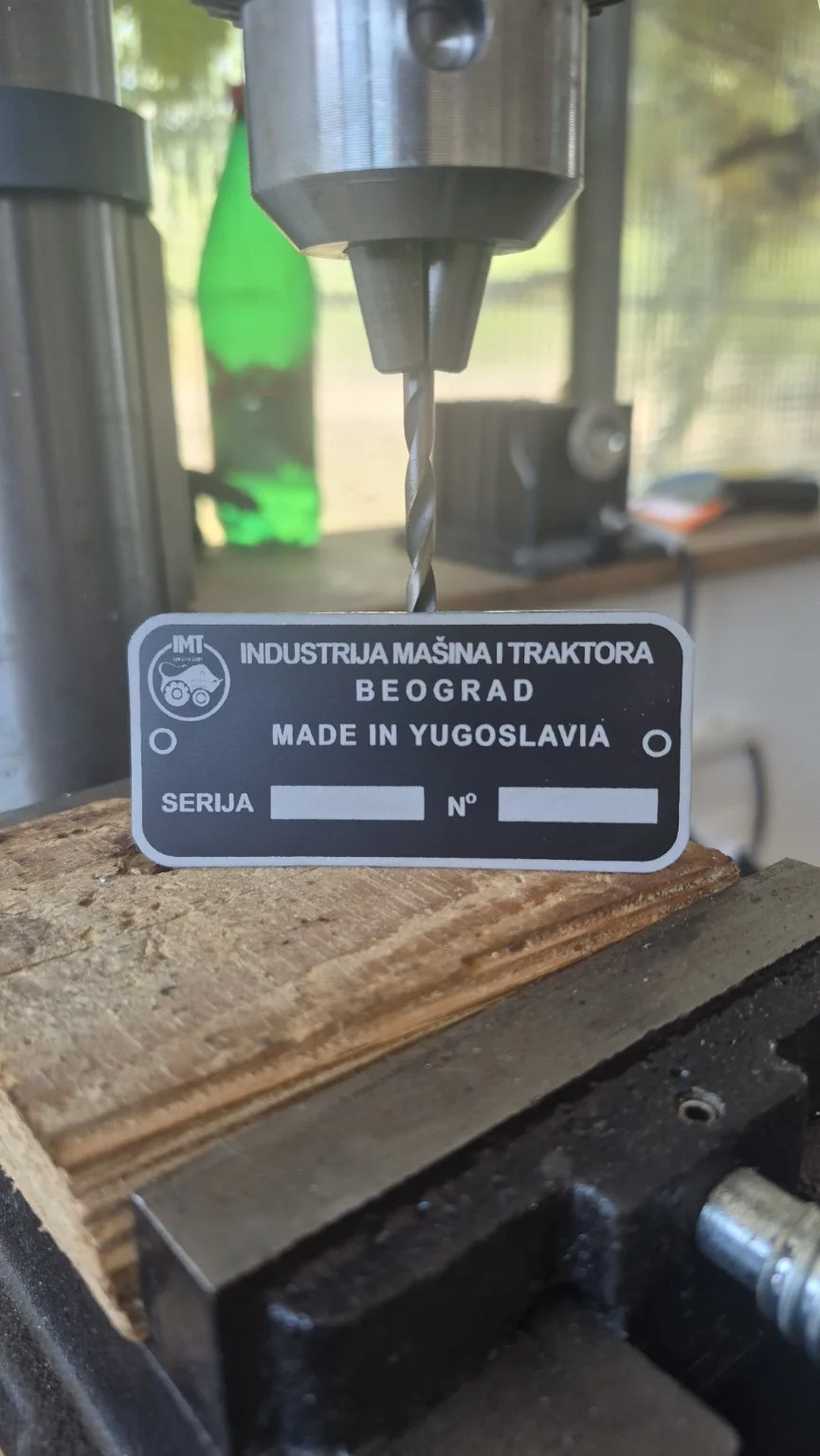 IMT pločica sa poljima serija i broj